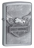 Зажигалка ZIPPO Harley-Davidson®, с покрытием Street Chrome™, латунь/сталь, серебристая, 38x13x57 мм