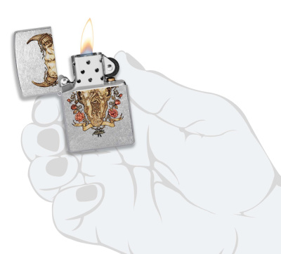 Зажигалка ZIPPO Rick Rietveld с покрытием Street Chrome, латунь/сталь, серебристая, 38x13x57 мм Зажигалка ZIPPO Rick Rietveld с покрытием Street Chrome, латунь/сталь, серебристая, 38x13x57 мм