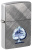 Зажигалка ZIPPO Gleaming Spade Design с покрытием Diagonal Weave, латунь/сталь, серебристая, матовая, 38x13x57 мм (без бензина) Зажигалка ZIPPO Gleaming Spade Design с покрытием Diagonal Weave, латунь/сталь, серебристая, матовая, 38x13x57 мм (без бензина)