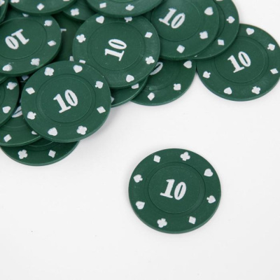 Покерный набор на 100 фишек с номиналом в мет. коробке + 2 колоды карт, арт. РРК100