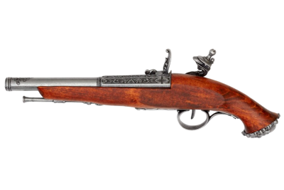 Макет. Кремневый пиратский пистоль (XVIII век), сталь