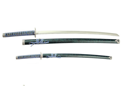 Набор самурайских мечей, 2 шт. Ножны зеленый мрамор