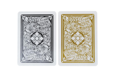Карты "1546 Plastic Bridge Size Jumbo Index black/gold Double-Deck Set"