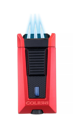 Зажигалка сигарная Colibri Stealth (тройное пламя), красный металлик