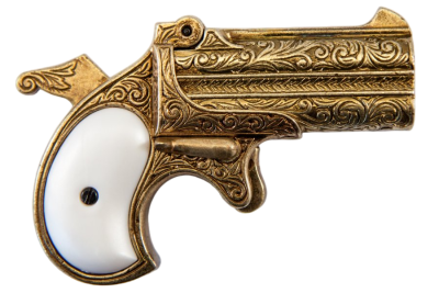 Макет. Пистолет 2-х ствольный Remington Double Derringer ("Ремингтон Дабл Дерринджер") (США, 1866 г.), латунь