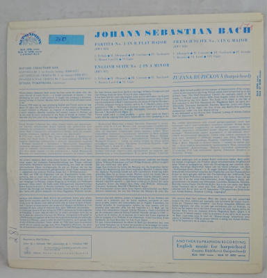 Виниловая пластинка Иоганн Себастьян Бах, J.S.Bach, Партита №1, Сюита №2 и №5, бу