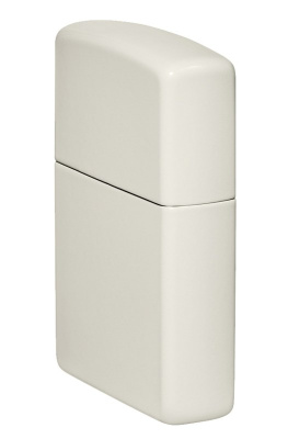 Зажигалка ZIPPO Classic 49193 с покрытием Glow In The Dark, латунь/сталь, белая, матовая, 38x13x57 мм