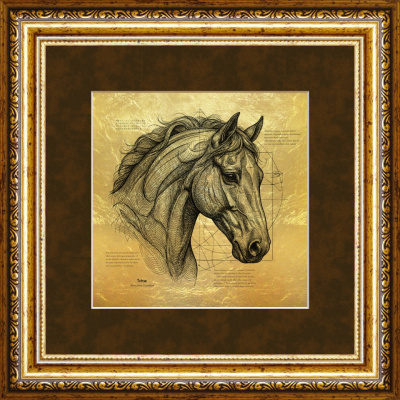 Картина на сусальном золоте «Лошадь» Картина на сусальном золоте «Лошадь»