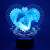 3D ночник Свадебный Фото-светильник в сердце SF006