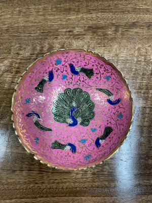 Конфетница Peacock латунь, цветная эмаль