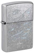 Зажигалка ZIPPO Guy Harvey с покрытием Street Chrome, латунь/сталь, серебристая, 38x13x57 мм