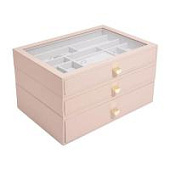 Шкатулка сет LC Designs для хранения украшений арт.75912, розовая