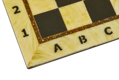 Шахматная доска средняя из янтаря без рамки 35*35
