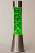 Лава-лампа CG 39см Silver Зелёная/Блёстки (Глиттер)