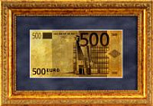 Картина на сусальном золоте «500 евро»
