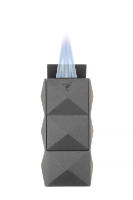 Зажигалка сигарная Colibri Quasar, двойное турбопламя, оружейная сталь