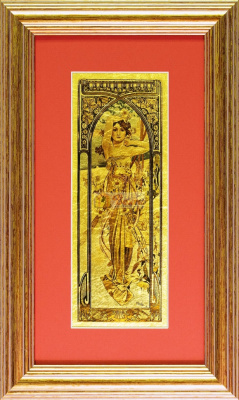 Картина на сусальном золоте «Альфонс Муха - День»