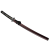 Вакидзаси, короткий японский меч, бордовые ножны