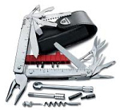 Мультитул VICTORINOX SwissTool X Plus Ratchet, 115 мм, 40 функций, в кожаном чехле