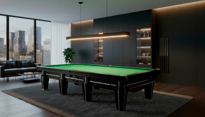 Бильярдный стол для русского бильярда «Hardy» 12 ф (черный орех) Бильярдный стол для русского бильярда «Hardy» 12 ф (черный орех)