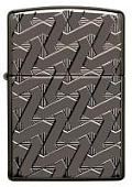 Зажигалка ZIPPO Armor™ с покрытием High Polish Black Ice®, латунь/сталь, чёрная, 38x13x57 мм