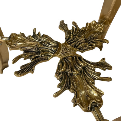 Круглый столик с мраморной столешницей "Наполеон", "золото"