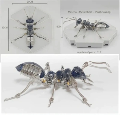 Механический конструктор DIY Cyberpunk из нержавеющей стали "Гигантский Муравей" - Brown