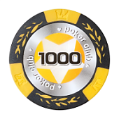Фишки для игры в покер Black Stars номиналом 1000 (25шт)