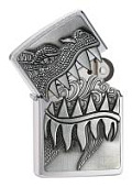 Зажигалка ZIPPO Classic с покрытием Brushed Chrome, латунь/сталь, серебристая, матовая, 38x13x57 мм