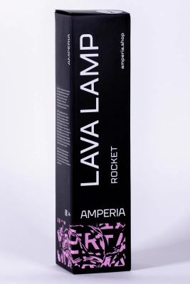 Лава лампа Amperia Rocket Белая/Прозрачная Chrome (35 см)