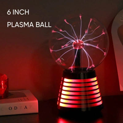 Плазменный шар Тесла Amperia Stripe 15 см RGB / Audio