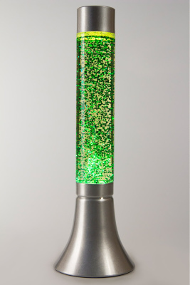 Лава-лампа 39см CY Зелёная/Блёстки (Глиттер)