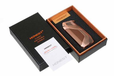 Зажигалка сигарная Honest, двойное пламя, с пробойником, бронза Зажигалка сигарная Honest, двойное пламя, с пробойником, бронза