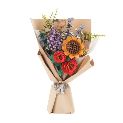Деревянный конструктор Robotime - Букет цветов (Wooden Flower Bouquet)