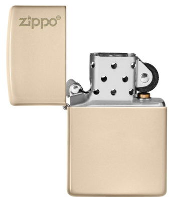 Зажигалка ZIPPO Classic 49453ZL с покрытием Flat Sand, латунь/сталь, бежевая, глянцевая, 38x13x57 мм