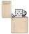 Зажигалка ZIPPO Classic 49453ZL с покрытием Flat Sand, латунь/сталь, бежевая, глянцевая, 38x13x57 мм