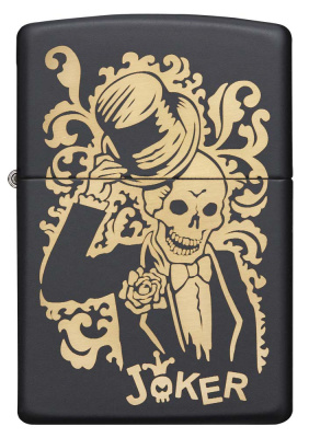Зажигалка ZIPPO Skull Design 29632_DBL4904 с покрытием Black Matte, латунь/сталь, черная, 38x13x57 мм