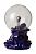 Электрический плазменный шар "Каменный цветок" 16см (Тесла), синий