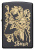 Зажигалка ZIPPO Skull Design 29632_DBL4904 с покрытием Black Matte, латунь/сталь, черная, 38x13x57 мм