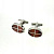 Запонки Cufflinks Inc. Овал с деревянными вставками CF23