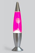 Лава-лампа 35см Белая/Розовая (Воск) Silver