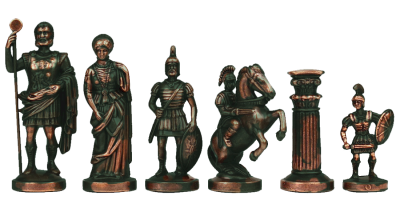 Шахматный набор "Греко-Романский Период" (28х28 см), доска коричневая