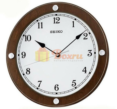 Настенные часы Seiko, QXA510BN, в деревянном корпусе