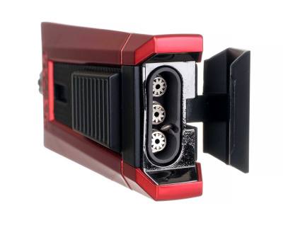 Зажигалка сигарная Colibri Stealth (тройное пламя), красный металлик