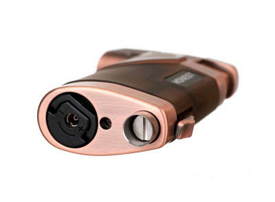 Зажигалка сигарная Honest, двойное пламя, с пробойником, бронза Зажигалка сигарная Honest, двойное пламя, с пробойником, бронза