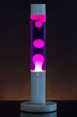 Лава лампа Amperia Slim Белая/Фиолетовая (39 см)