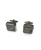 Запонки Cufflinks Inc. Квадрат черный металлик с лилией CF25