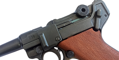Макет. Пистолет Luger Parabellum P08 ("Люгер P08 Парабеллум") (Германия, 1898 г.), накладки на рукояти из дерева, арт.1143-M
