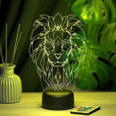 3D ночник Царь зверей - Лев