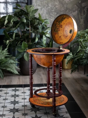 Глобус-бар напольный, сфера 33 см (арт.JG-33001R)